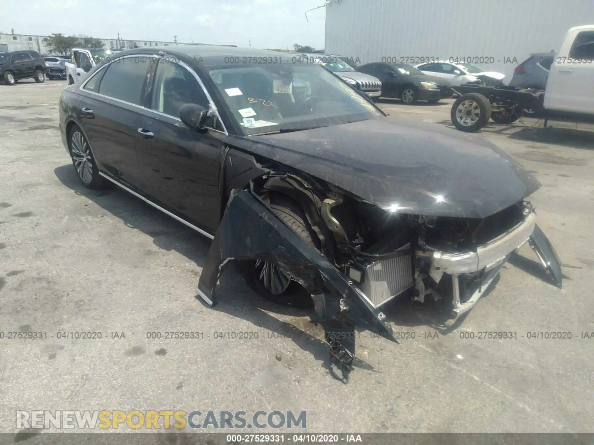 1 Photograph of a damaged car WAU8DAF88KN011440 AUDI A8 2019