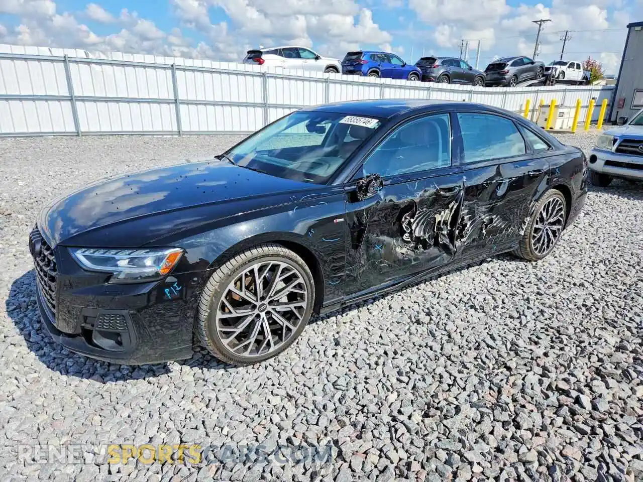 1 fotografías del automóvil dañado WAULDAF88PN015196 AUDI A8 2023