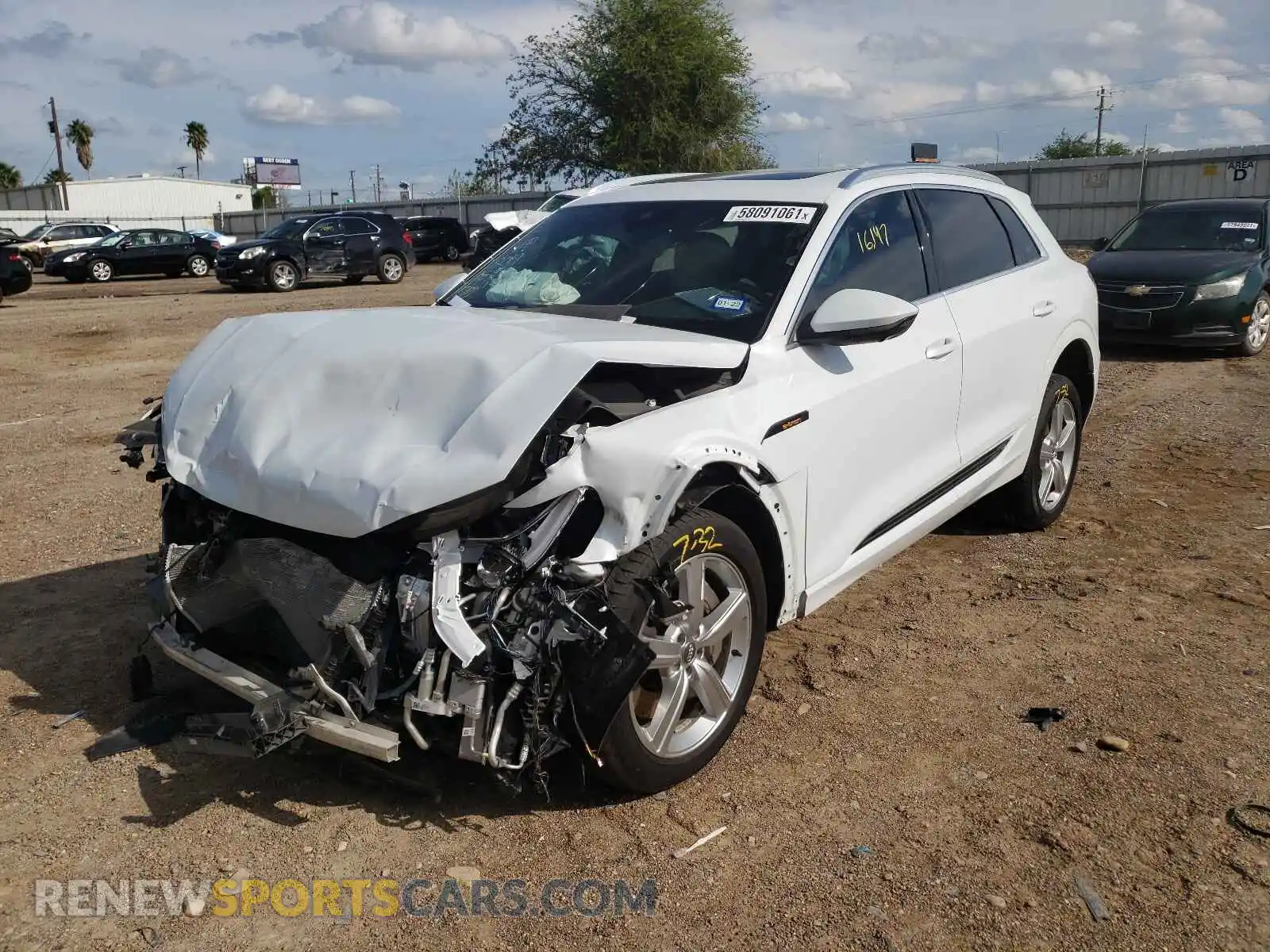 2 Photograph of a damaged car WA1LAAGE7KB011659 AUDI E-TRON 2019