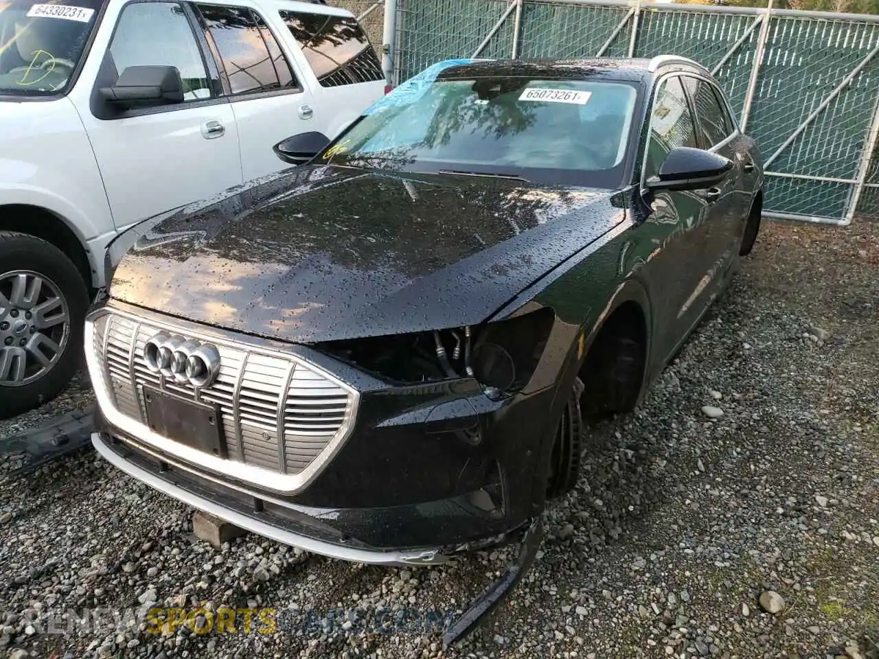 2 Photograph of a damaged car WA1VABGE0KB024820 AUDI E-TRON 2019