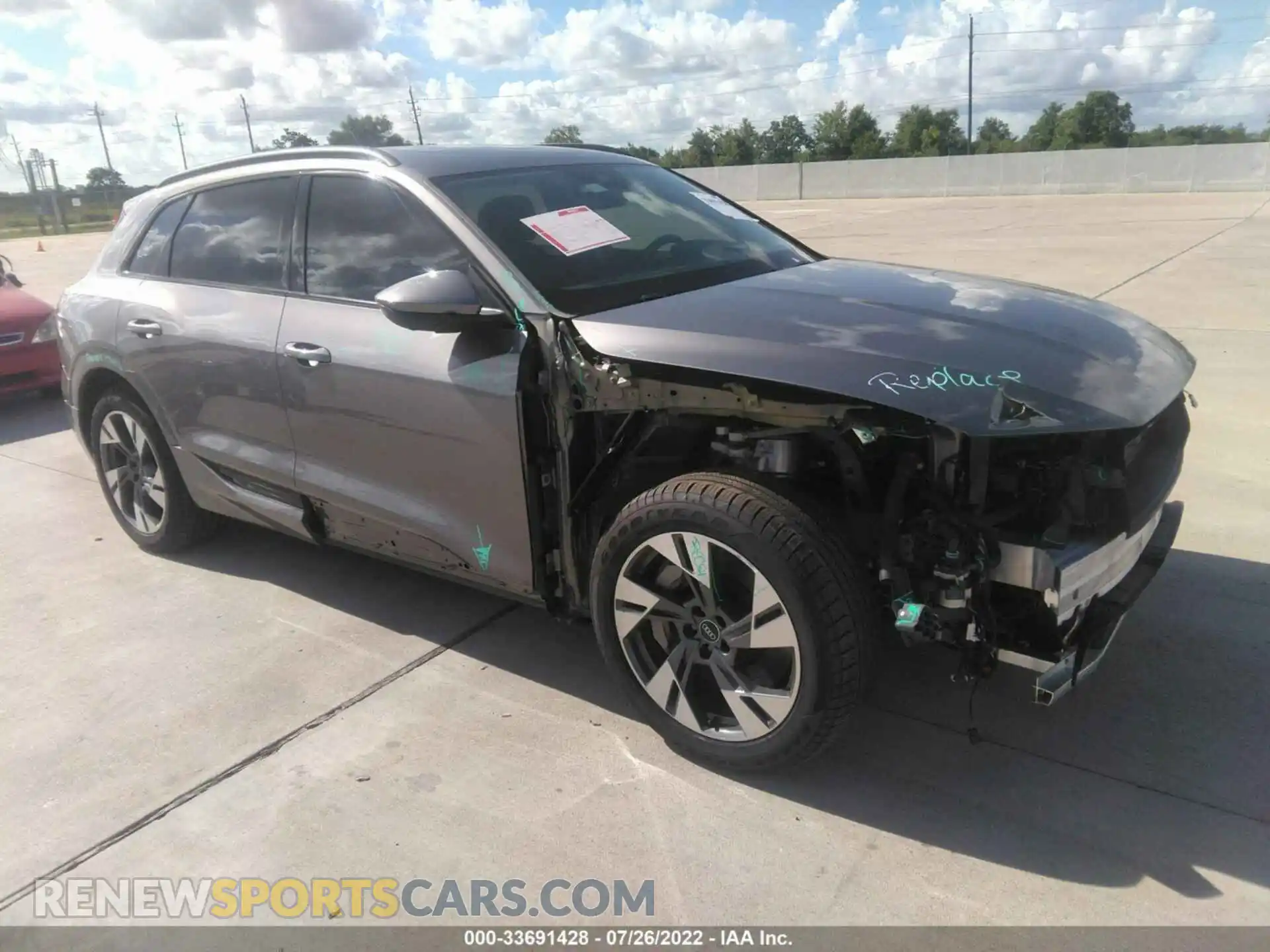 1 Photograph of a damaged car WA1AAAGE6MB012814 AUDI E-TRON 2021