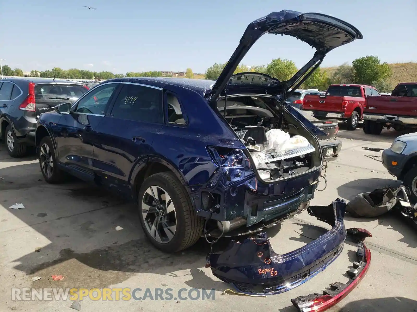 3 Photograph of a damaged car WA1AAAGE9MB013438 AUDI E-TRON 2021