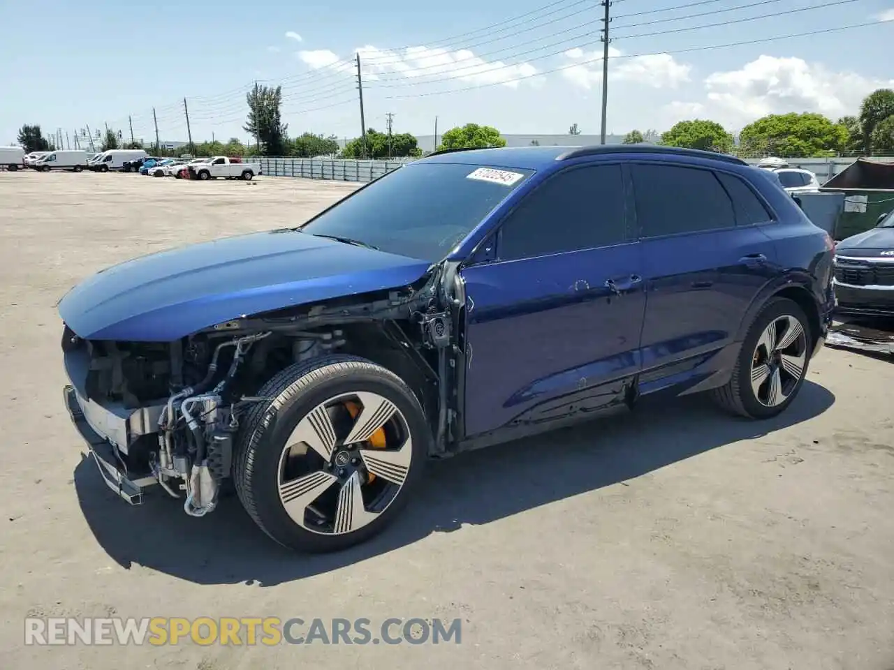 1 fotografías del automóvil dañado WA1LAAGE8NB019712 AUDI E-TRON 2022