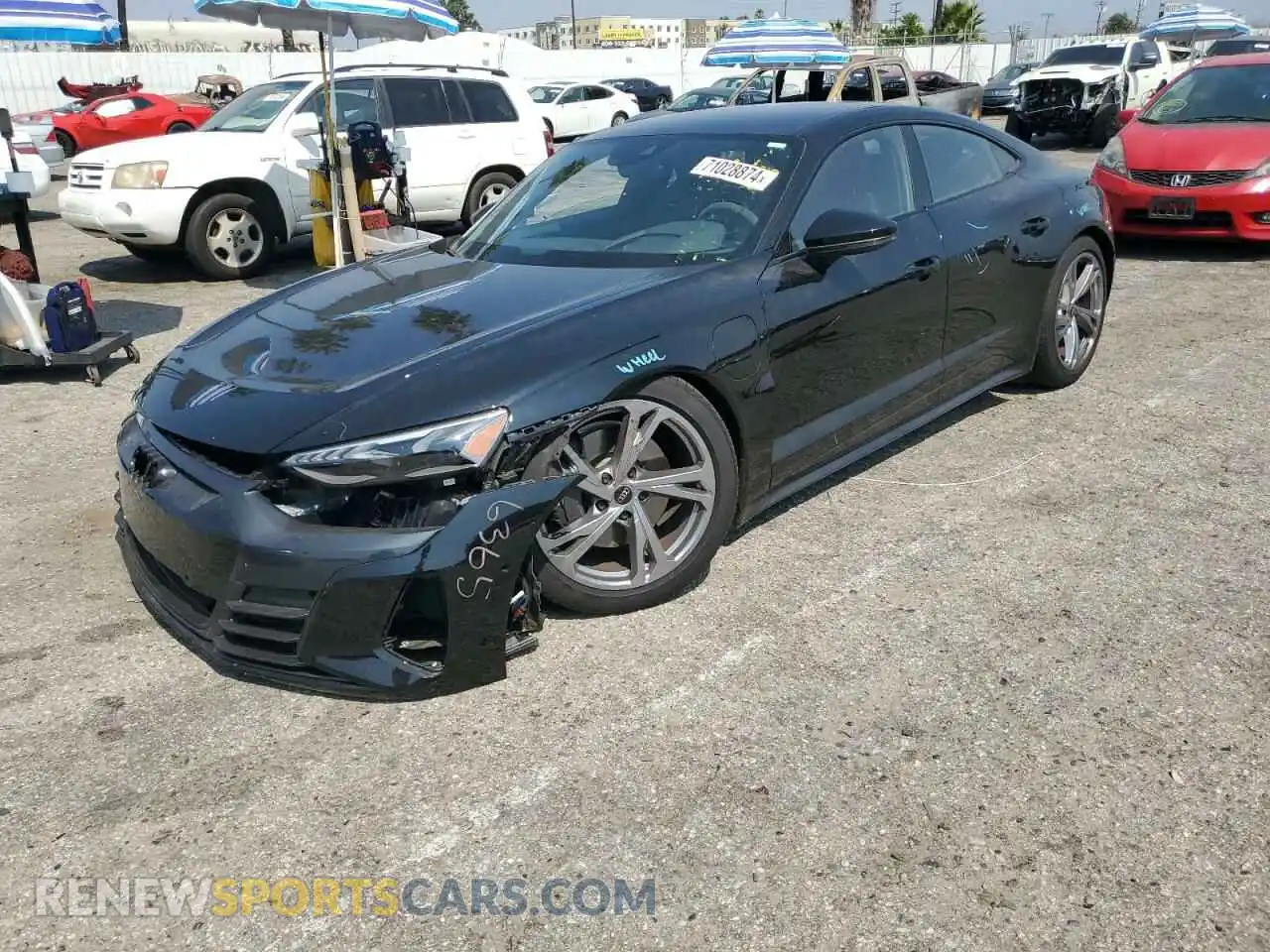 1 Photograph of a damaged car WAUDJBFWXP7003055 AUDI E-TRON GT 2023