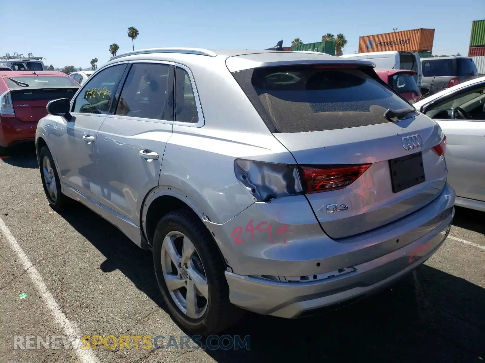 3 Photograph of a damaged car WA1AECF37K1068666 AUDI Q3 2019