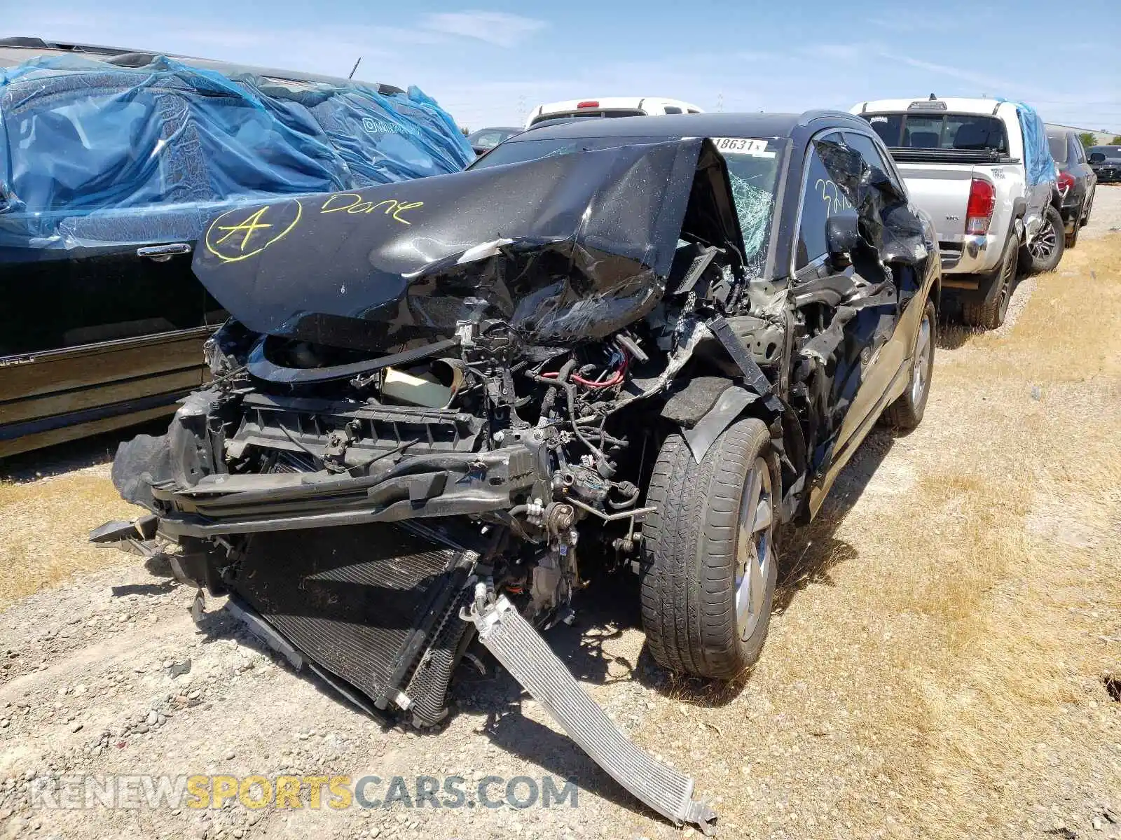 2 Photograph of a damaged car WA1AECF31L1026446 AUDI Q3 2020