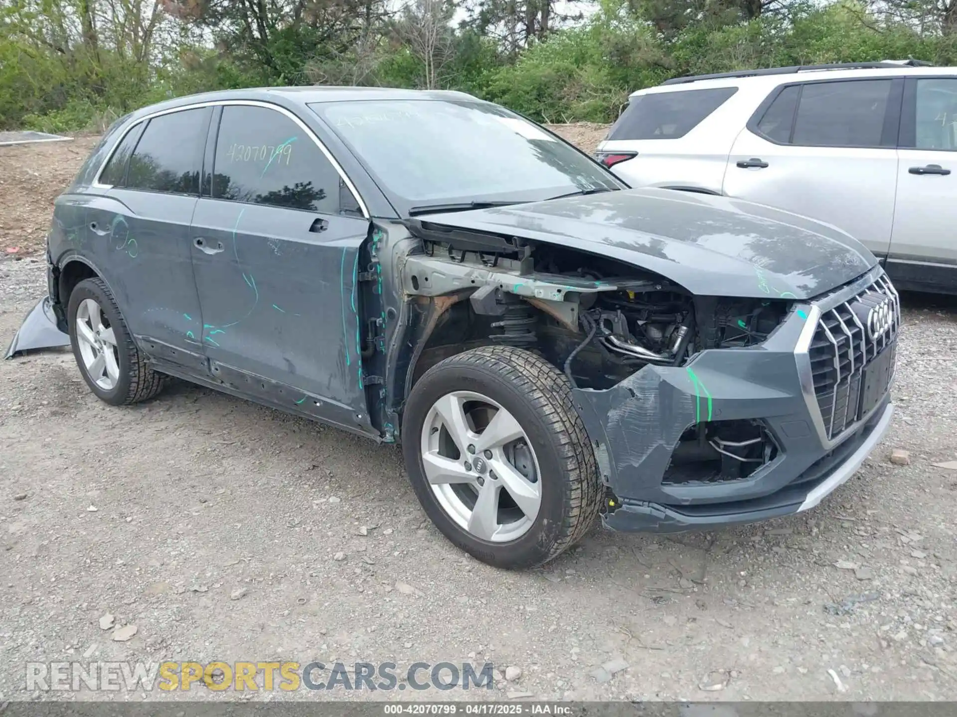 1 fotografías del automóvil dañado WA1AECF36L1083306 AUDI Q3 2020