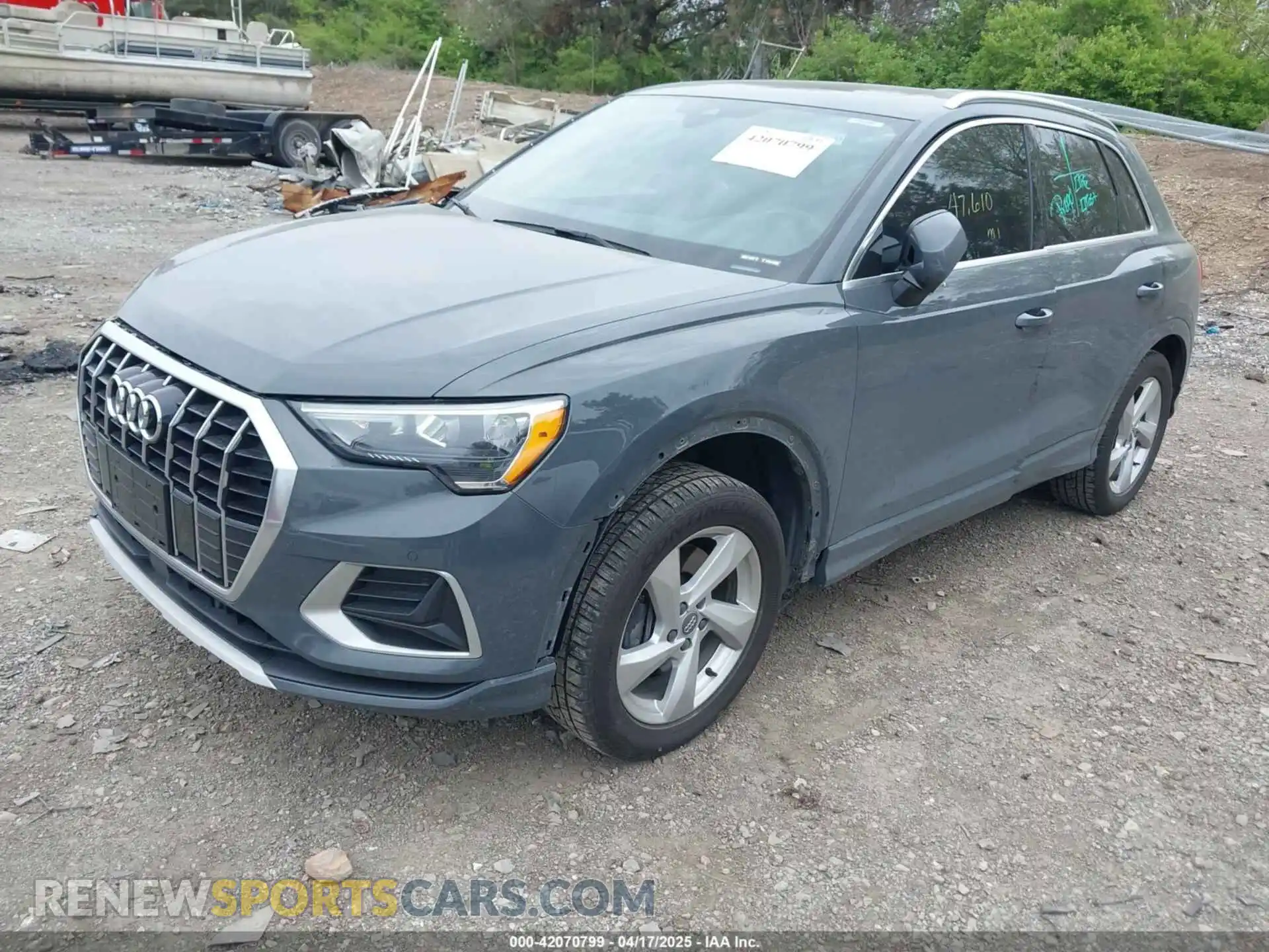 2 fotografías del automóvil dañado WA1AECF36L1083306 AUDI Q3 2020