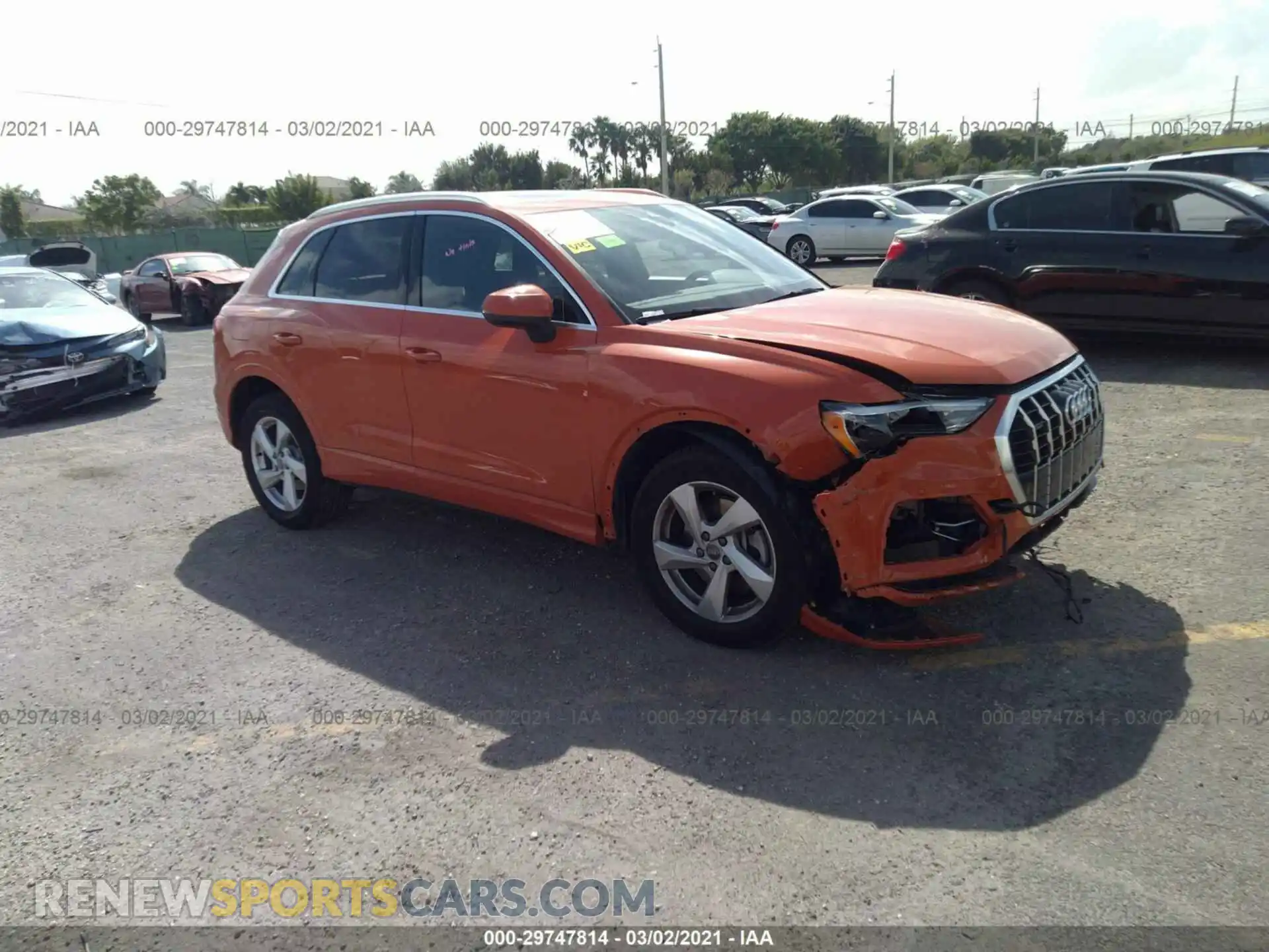 1 Photograph of a damaged car WA1AECF38L1108626 AUDI Q3 2020