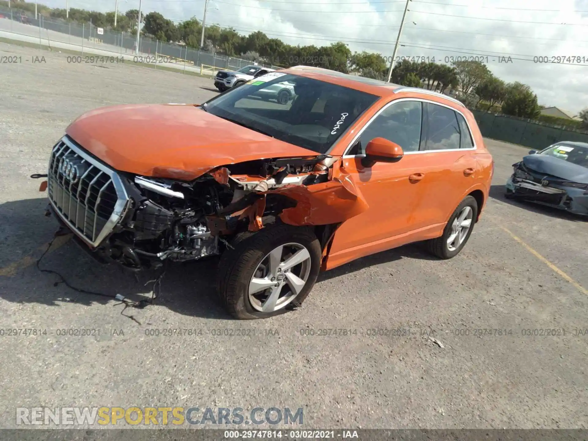 2 Photograph of a damaged car WA1AECF38L1108626 AUDI Q3 2020