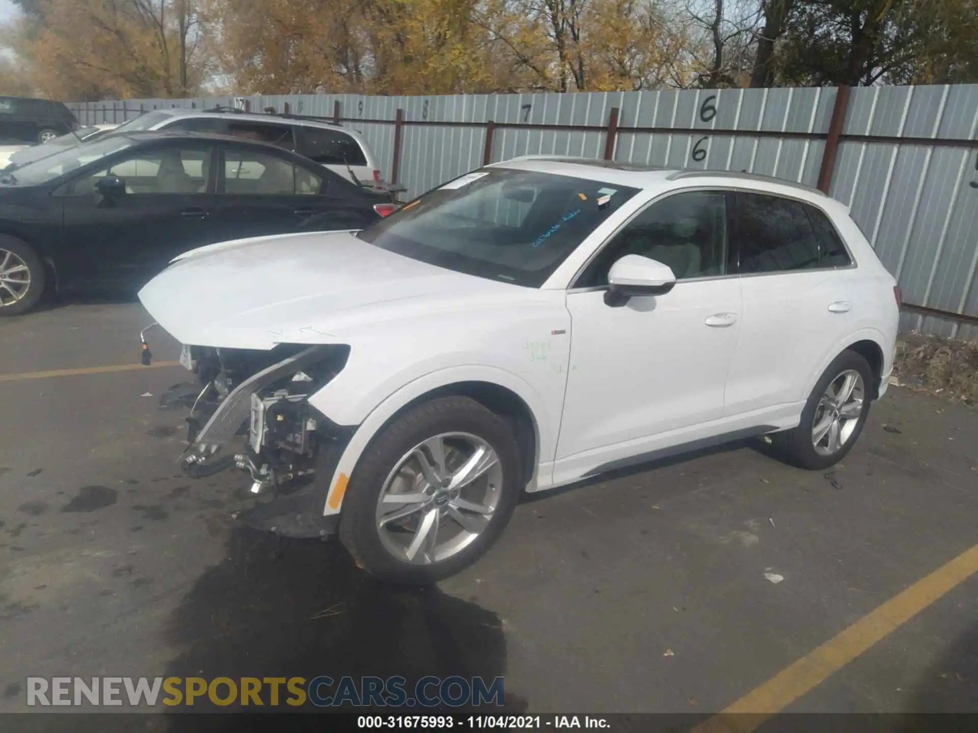 2 fotografías del automóvil dañado WA1EECF33L1004207 AUDI Q3 2020