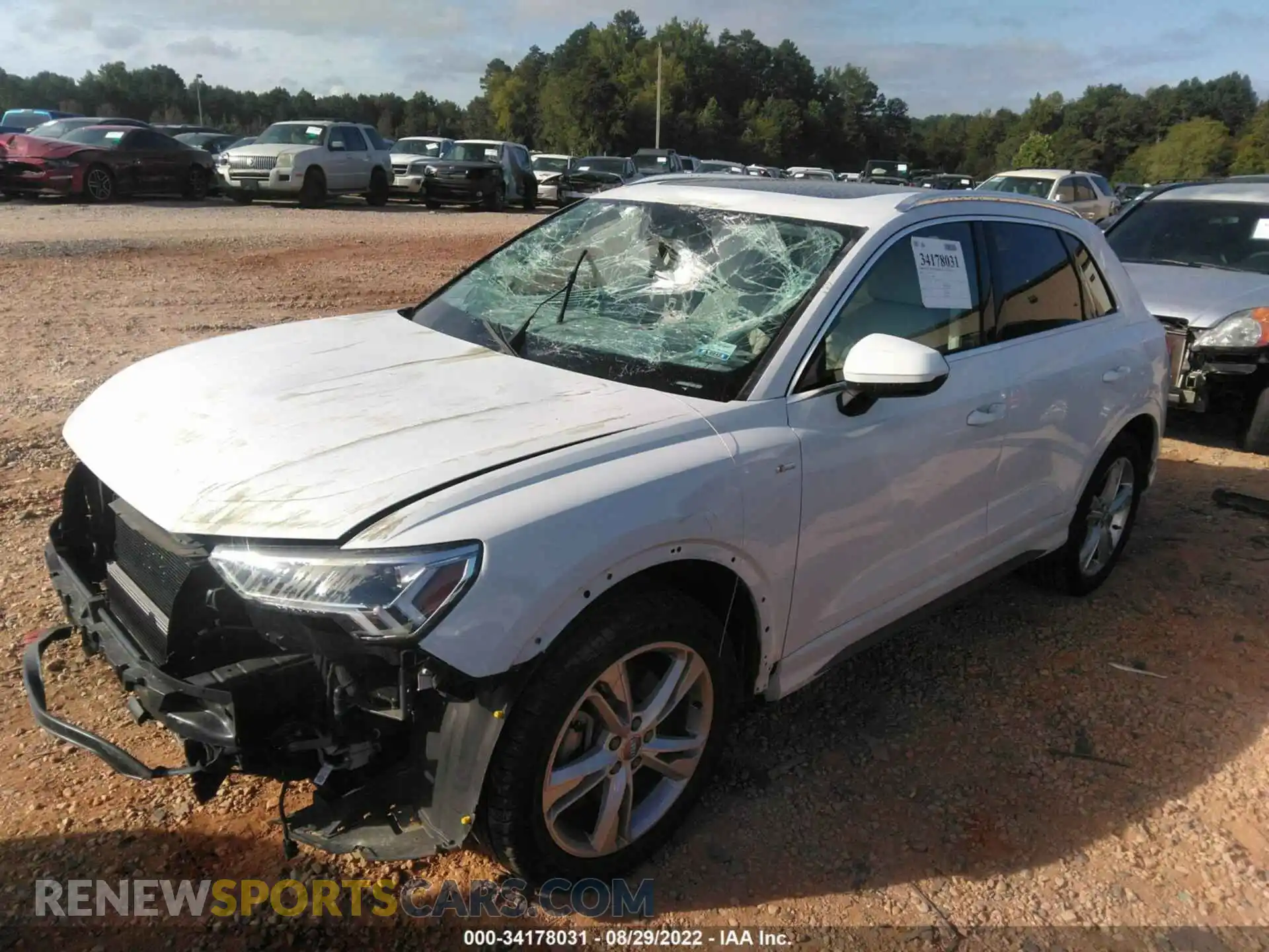 2 Photograph of a damaged car WA1EECF34L1045350 AUDI Q3 2020