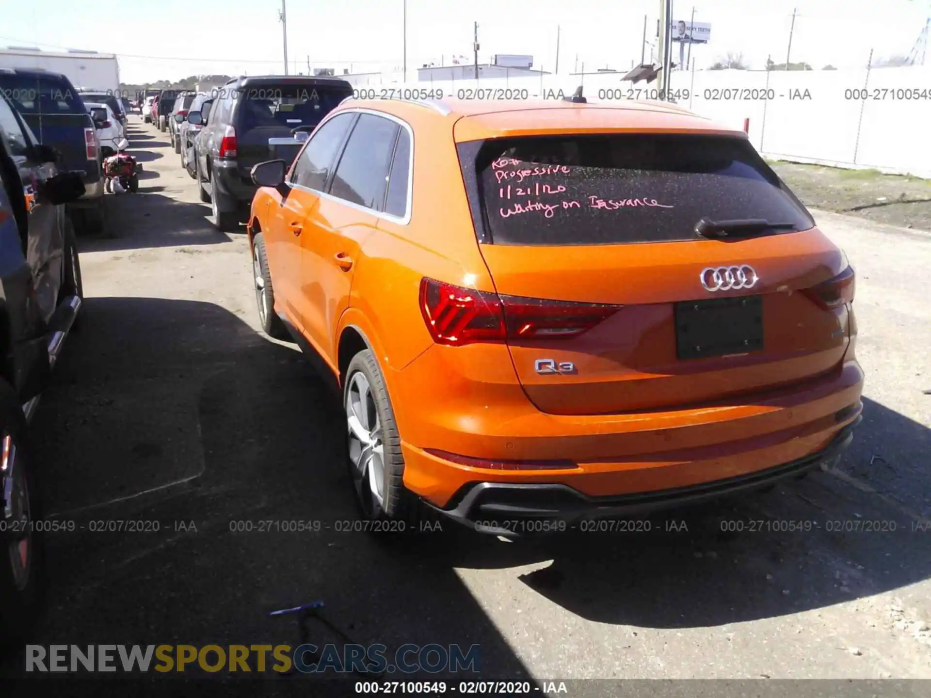 3 Photograph of a damaged car WA1EECF39L1034893 AUDI Q3 2020