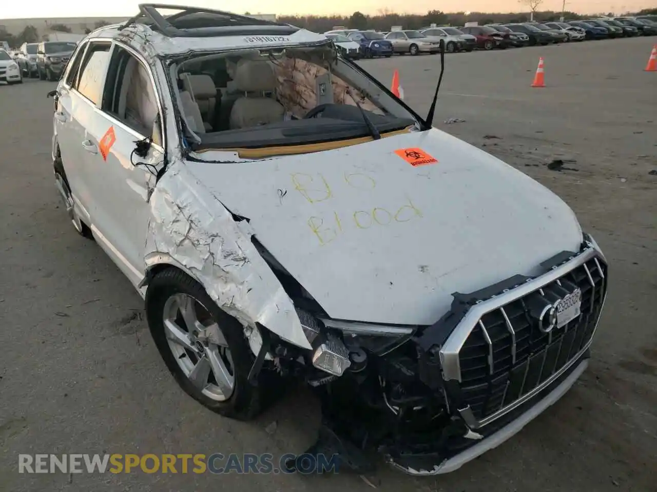 1 fotografías del automóvil dañado WA1AUCF32M1063350 AUDI Q3 2021
