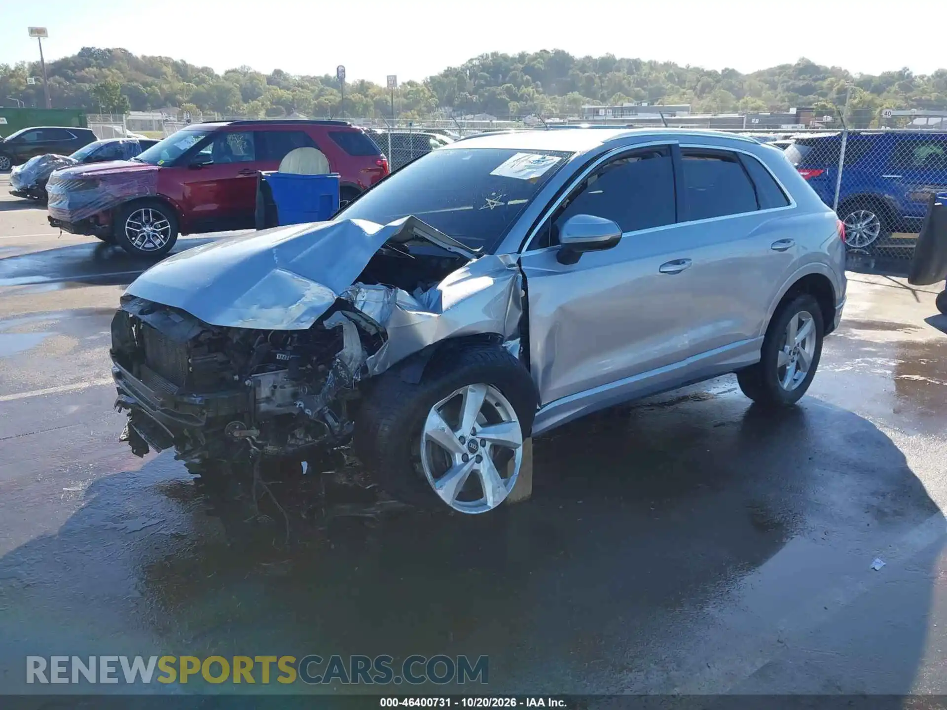 2 fotografías del automóvil dañado WA1AUCF34M1129168 AUDI Q3 2021