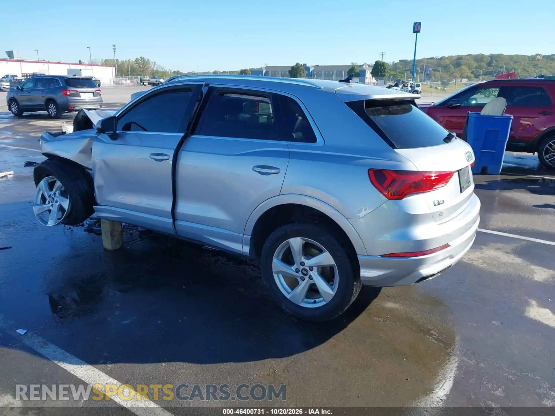 3 fotografías del automóvil dañado WA1AUCF34M1129168 AUDI Q3 2021