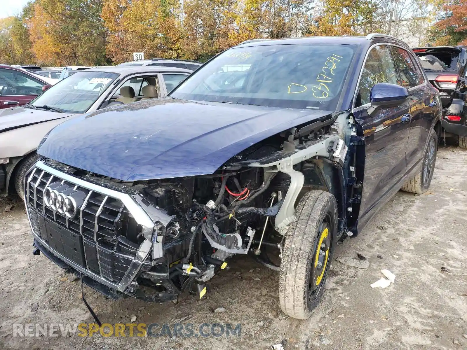 2 Photograph of a damaged car WA1AUCF39M1104654 AUDI Q3 2021