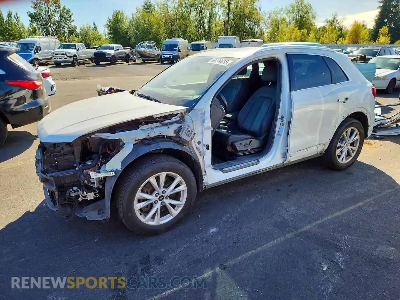 1 fotografías del automóvil dañado WA1EECF35M1048095 AUDI Q3 2021