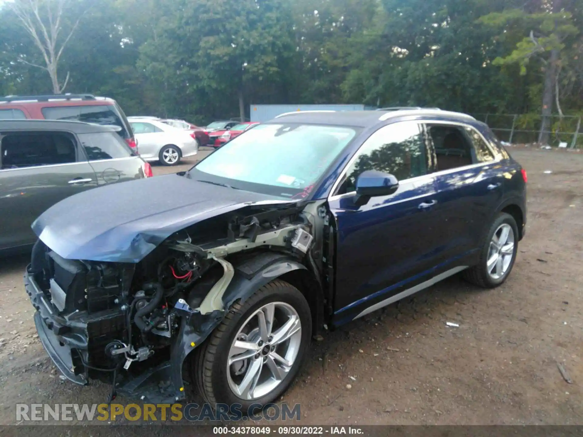 2 fotografías del automóvil dañado WA1EECF34N1019866 AUDI Q3 2022