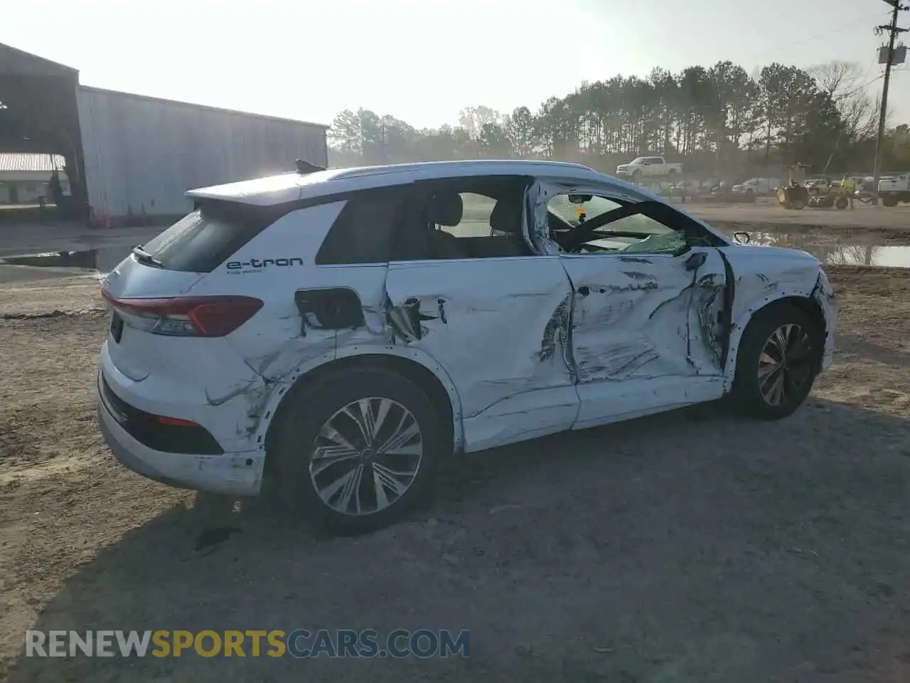 3 fotografías del automóvil dañado WA1BCBFZ7PP063996 AUDI Q4 E-TRON 2023