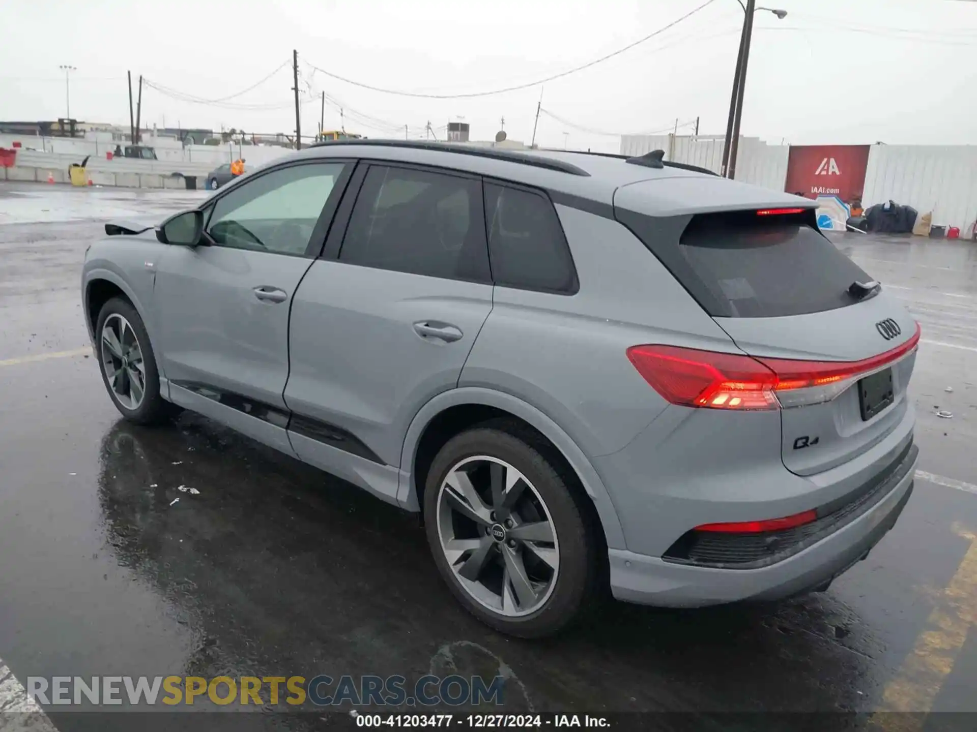 3 fotografías del automóvil dañado WA1MUBFZ6RP059706 AUDI Q4 E-TRON 2024
