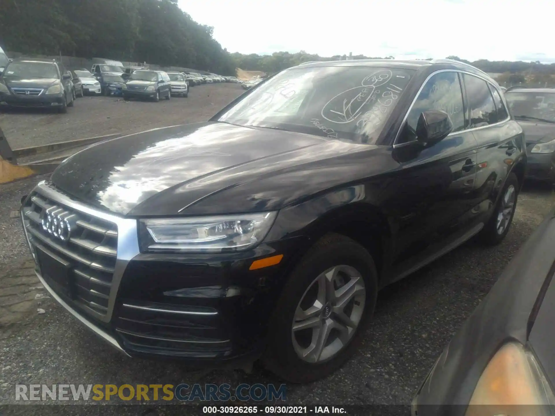 2 fotografías del automóvil dañado WA1ANAFY5K2073908 AUDI Q5 2019