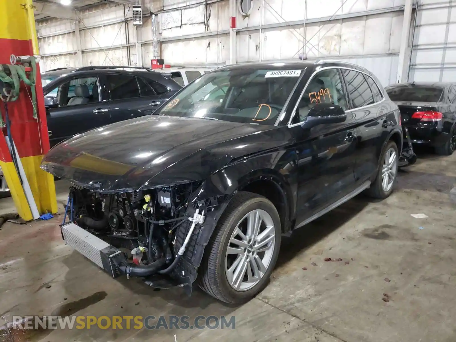 2 fotografías del automóvil dañado WA1BNAFY7K2052790 AUDI Q5 2019