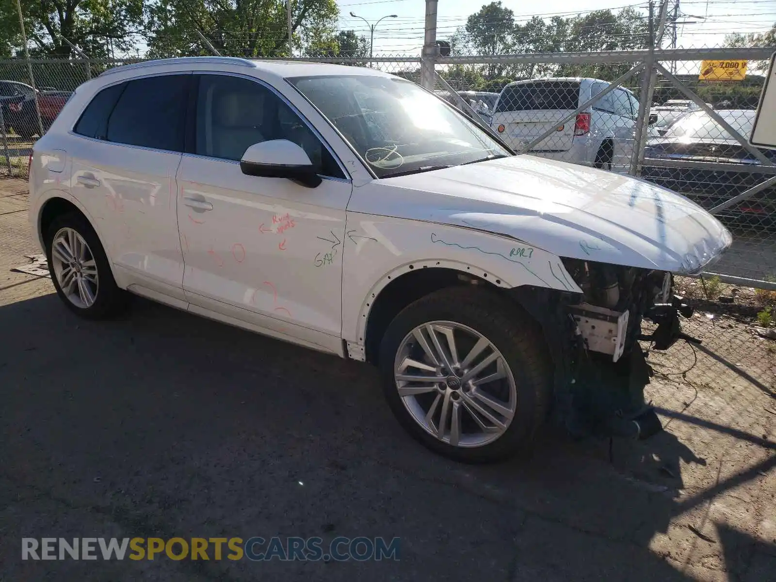 1 Photograph of a damaged car WA1CNAFY7K2015582 AUDI Q5 2019