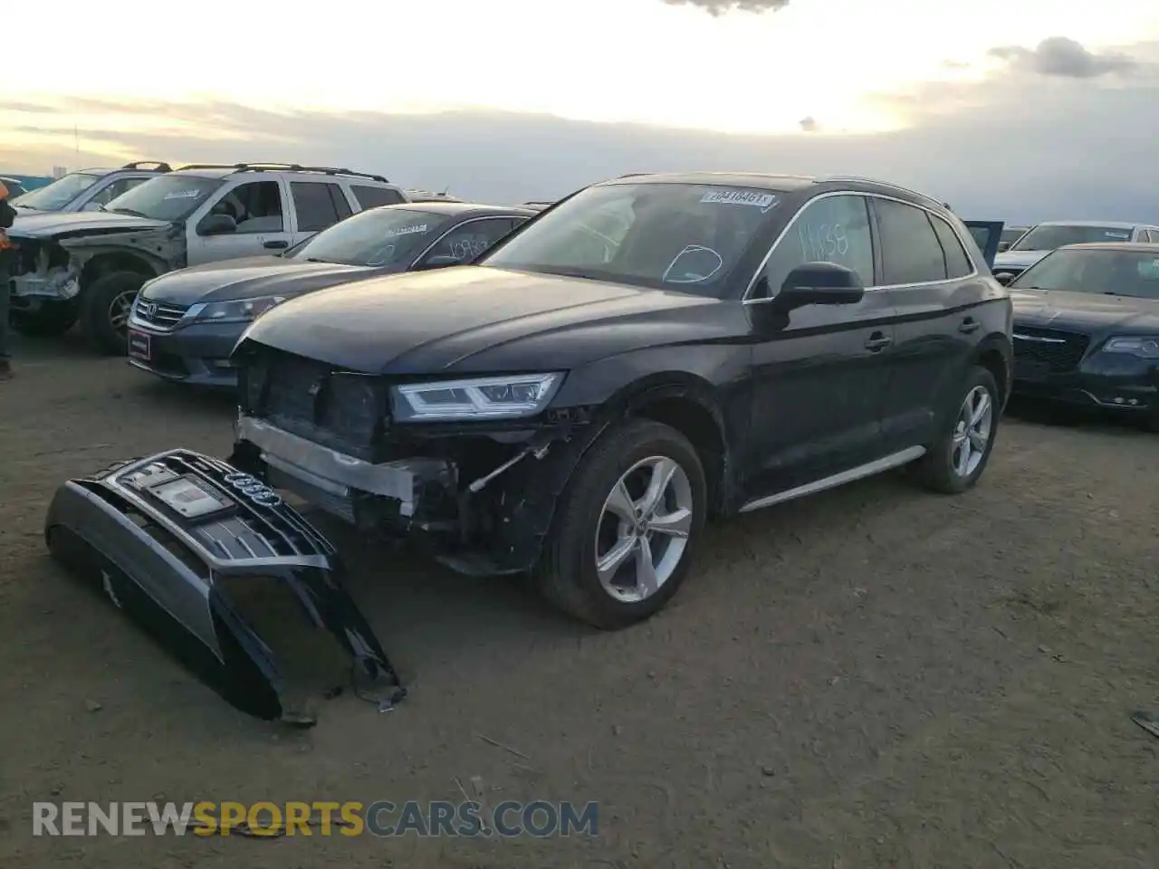 2 fotografías del automóvil dañado WA1BNAFYXL2038206 AUDI Q5 2020