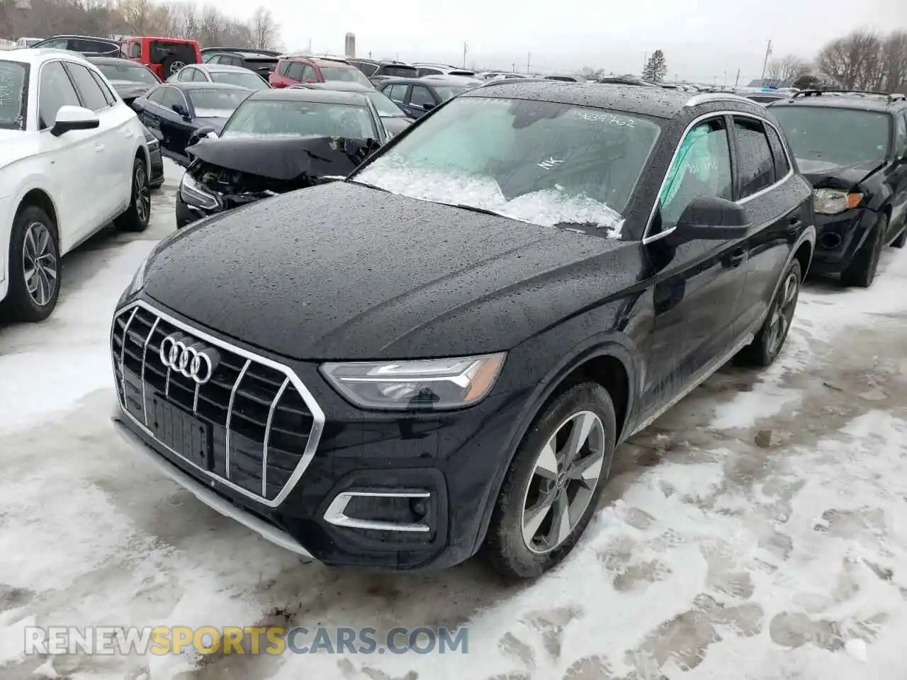 2 fotografías del automóvil dañado WA1AAAFY0M2002713 AUDI Q5 2021