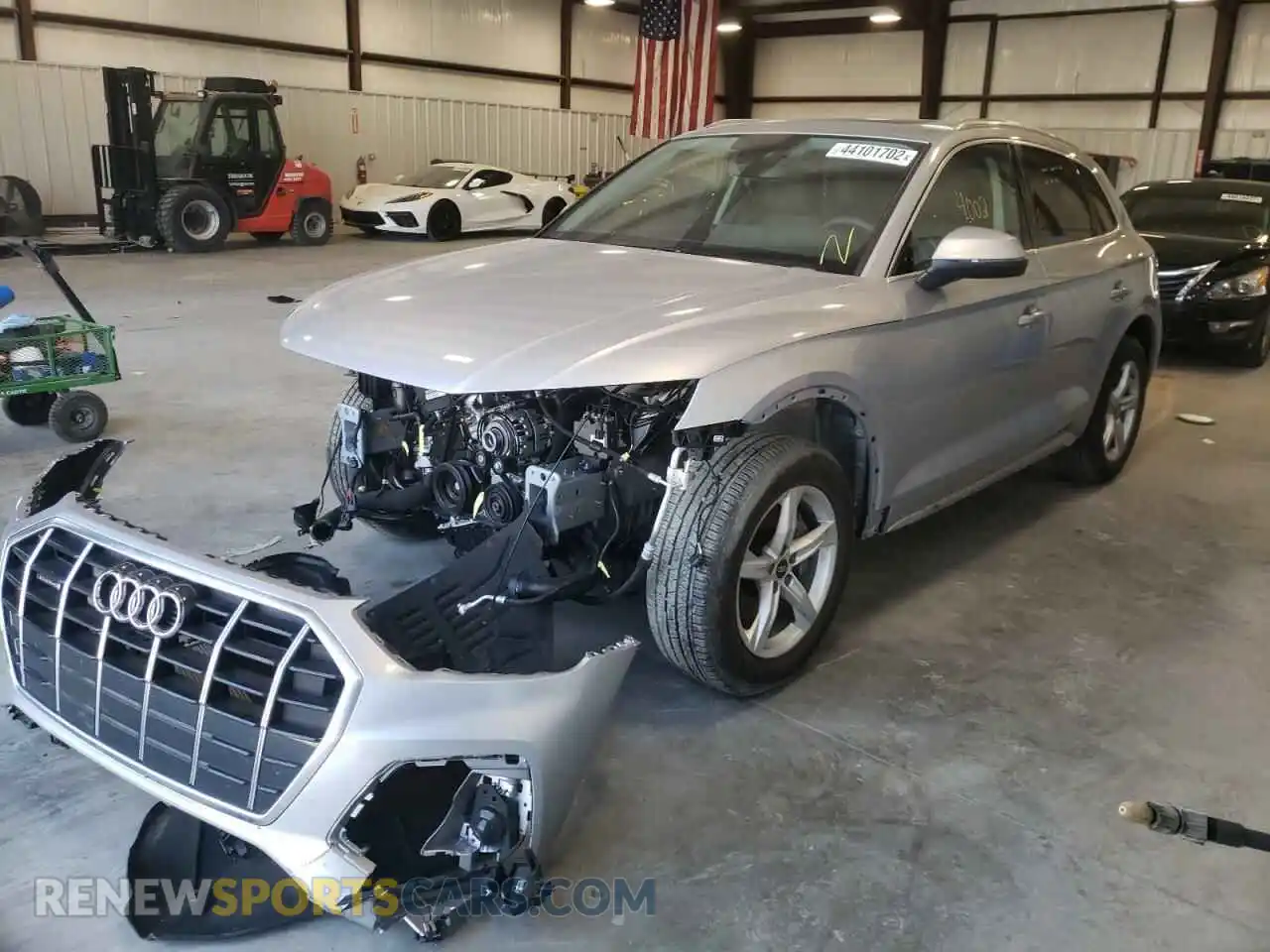2 fotografías del automóvil dañado WA1AAAFY9M2098440 AUDI Q5 2021