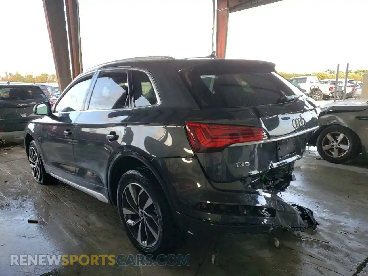 3 fotografías del automóvil dañado WA1BAAFY4M2030664 AUDI Q5 2021