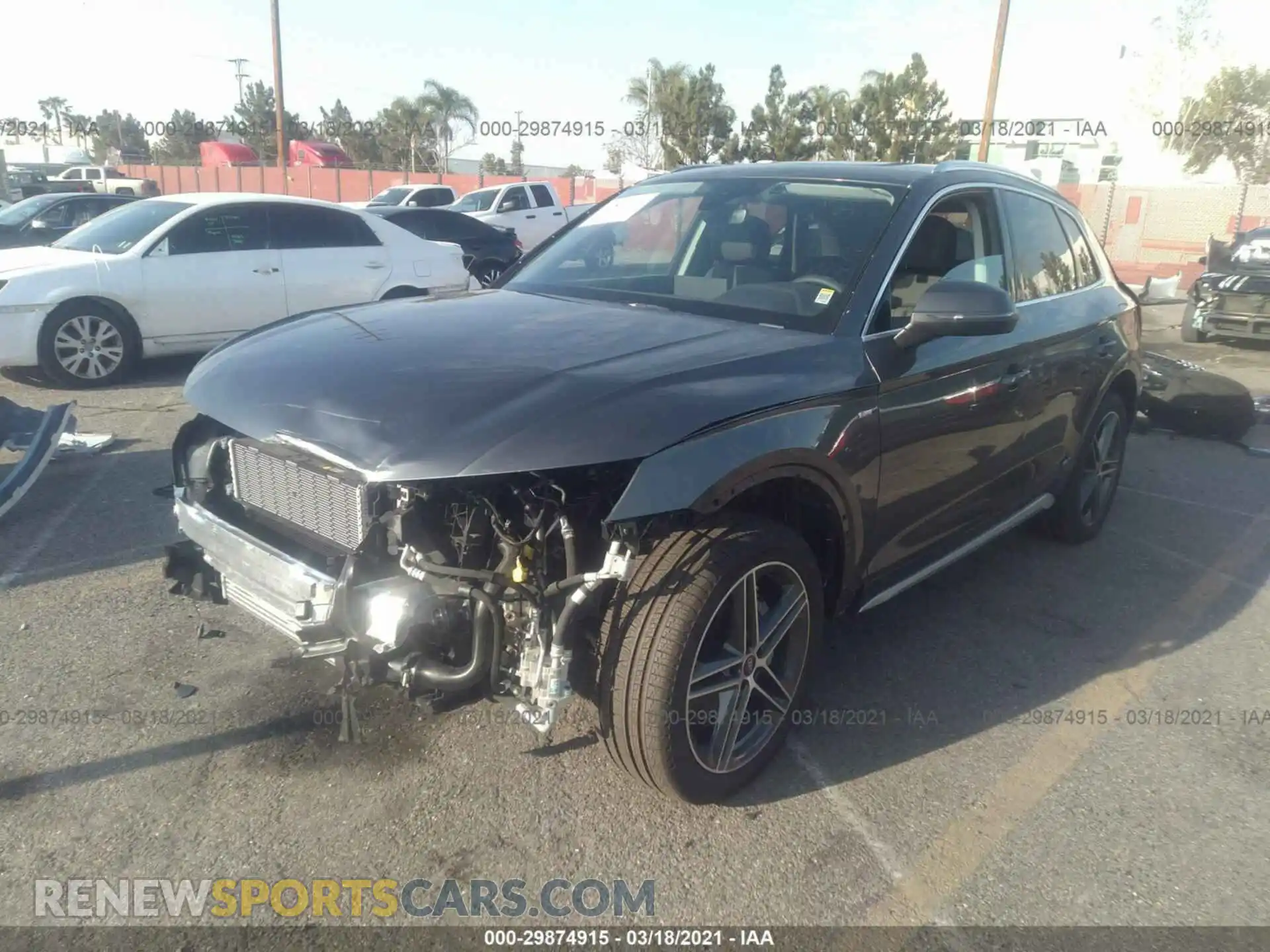 2 fotografías del automóvil dañado WA1E2AFY9M2005429 AUDI Q5 2021