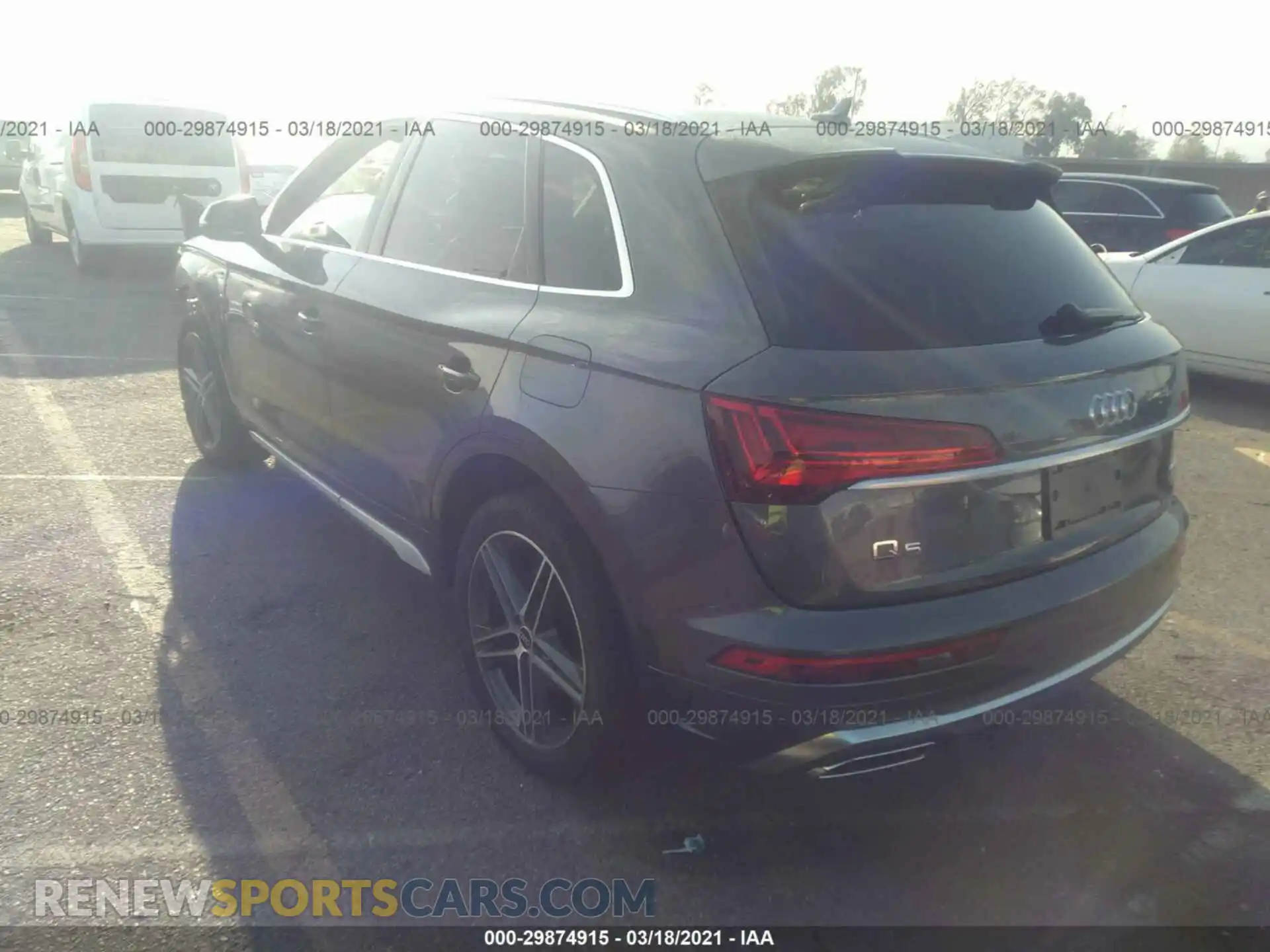 3 fotografías del automóvil dañado WA1E2AFY9M2005429 AUDI Q5 2021