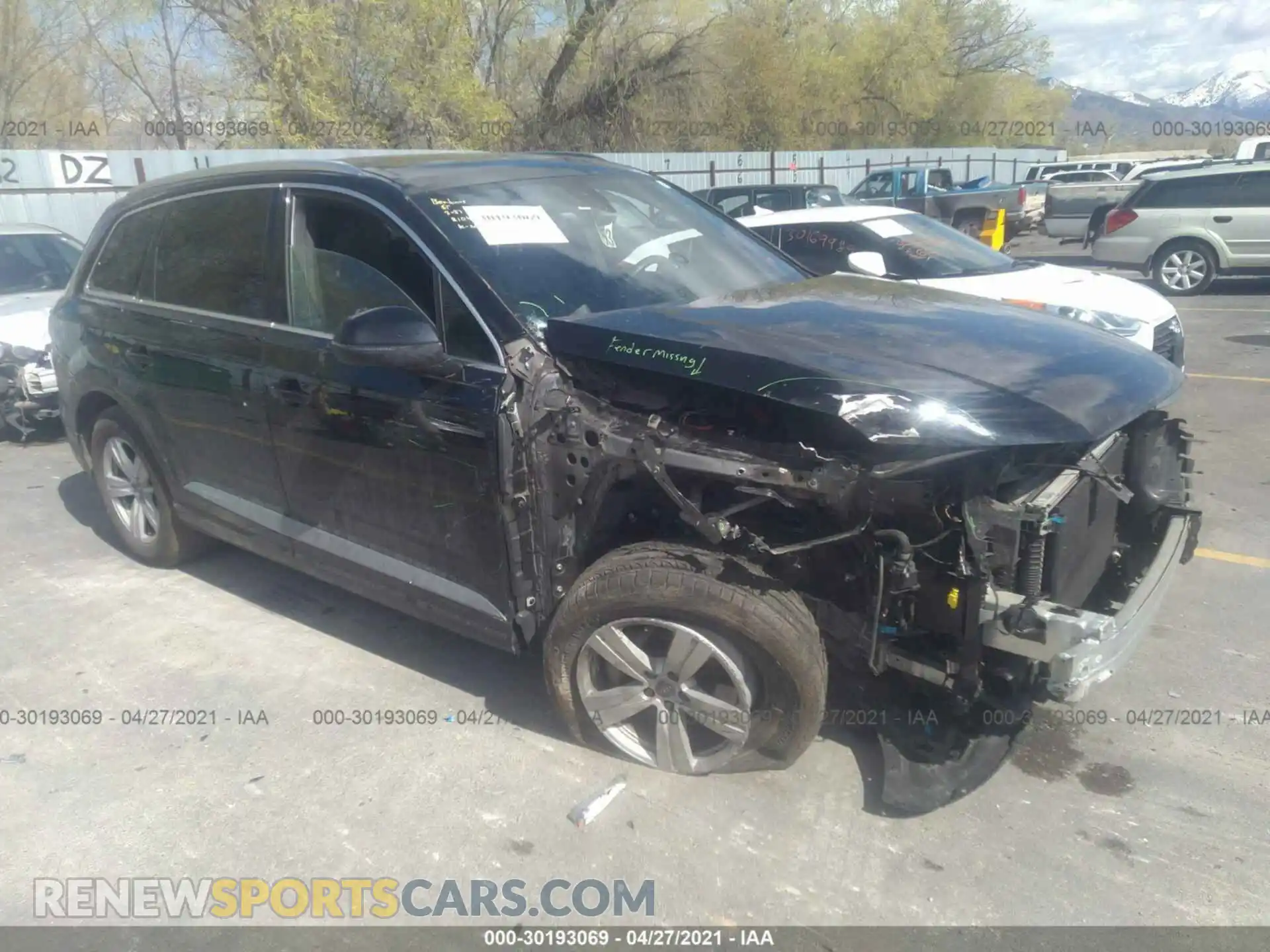 1 Photograph of a damaged car WA1AHAF78KD023040 AUDI Q7 2019