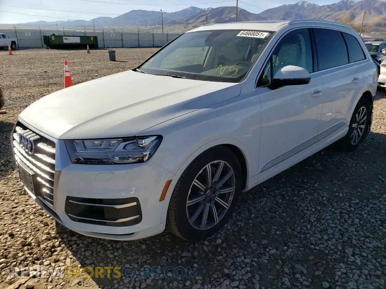 2 Photograph of a damaged car WA1LAAF74KD048806 AUDI Q7 2019