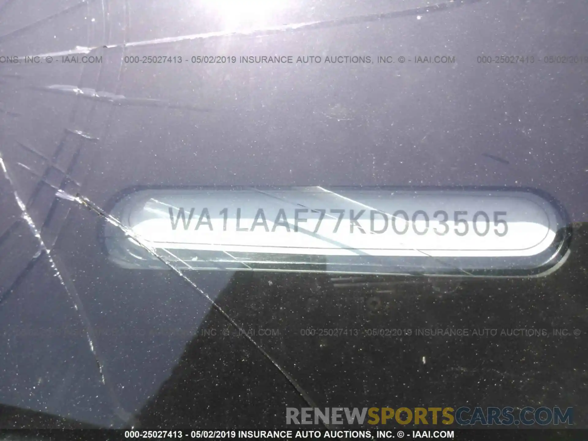 9 Photograph of a damaged car WA1LAAF77KD003505 AUDI Q7 2019