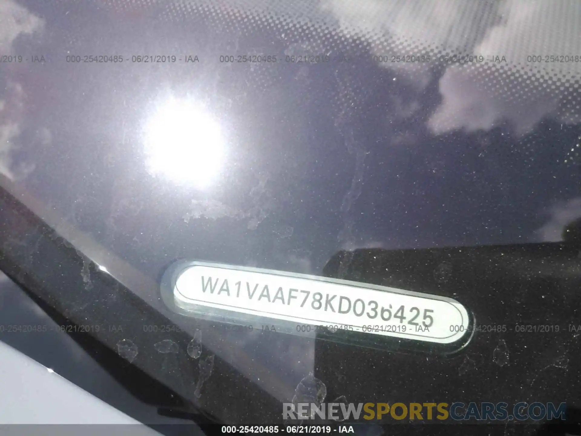 9 Photograph of a damaged car WA1VAAF78KD036425 AUDI Q7 2019