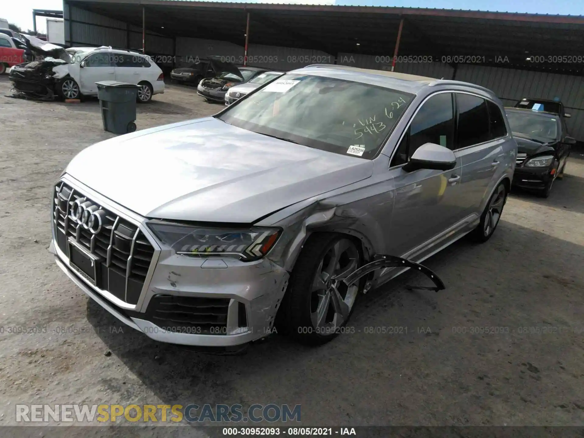 2 Photograph of a damaged car WA1VXAF73MD035443 AUDI Q7 2021