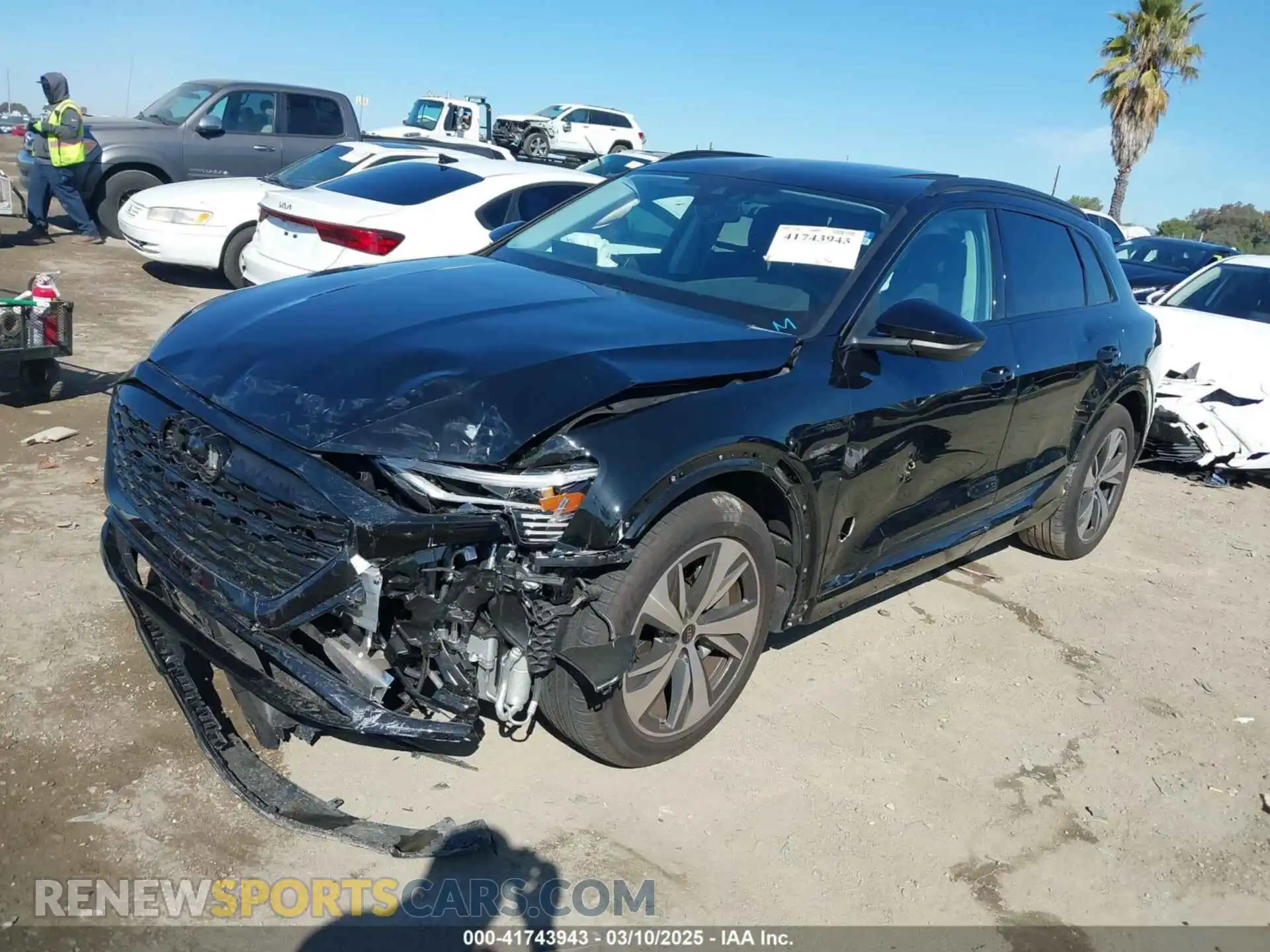 2 Photograph of a damaged car WA14AAGE5RB046859 AUDI Q8 E-TRON 2024