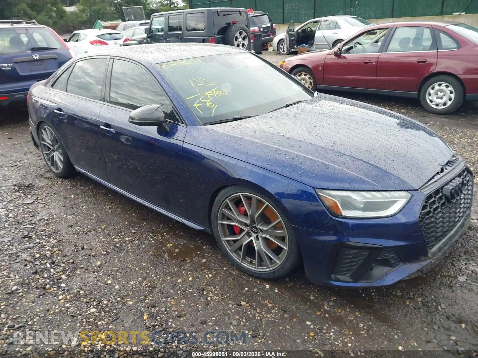 1 Photograph of a damaged car WAUB4AF48MA015551 AUDI S4 2021