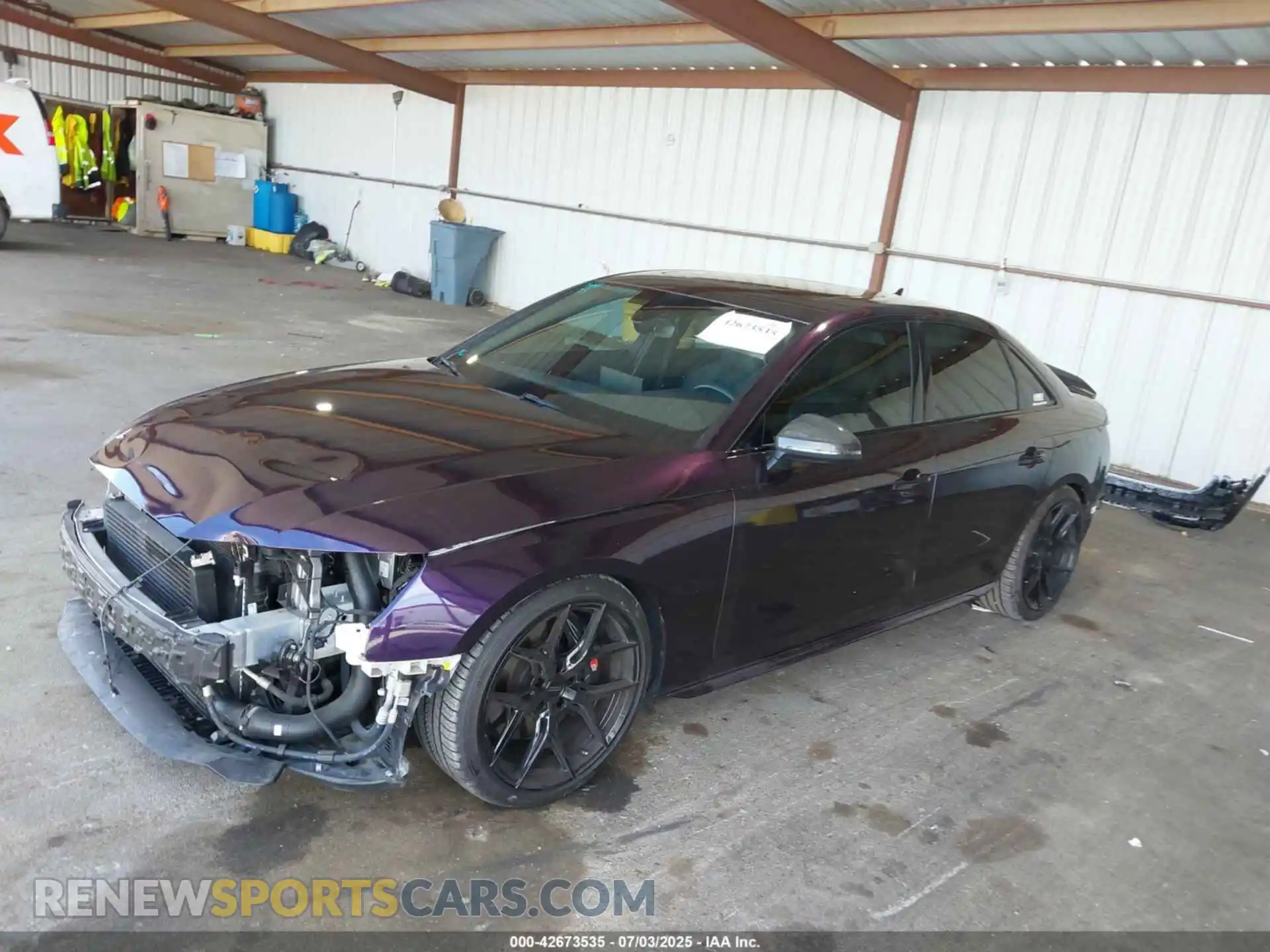 2 Photograph of a damaged car WAUB4AF45NA049481 AUDI S4 2022