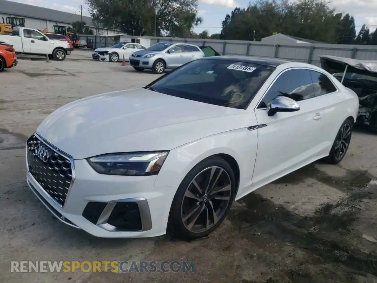 2 fotografías del automóvil dañado WAUN4AF58MA005849 AUDI S5/RS5 2021
