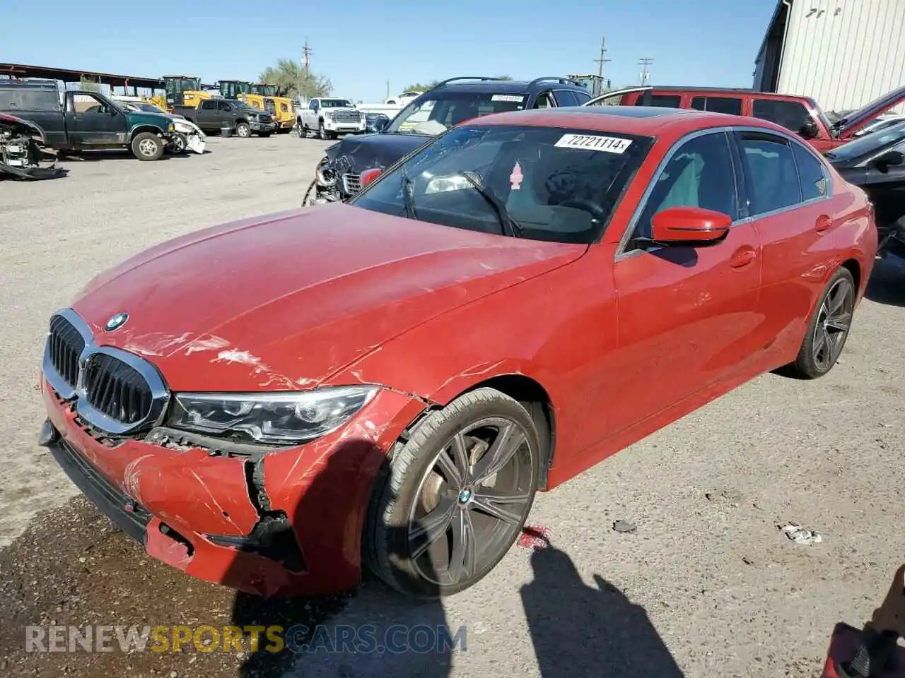 1 Photograph of a damaged car 3MW5R1J00M8C09196 BMW 3 SERIES 2021
