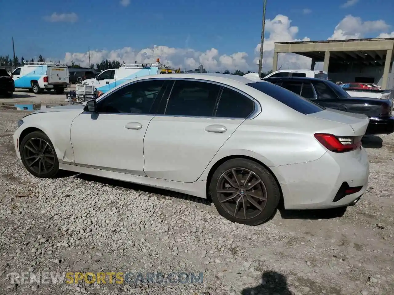 2 fotografías del automóvil dañado 3MW5R1J01M8B90237 BMW 3 SERIES 2021