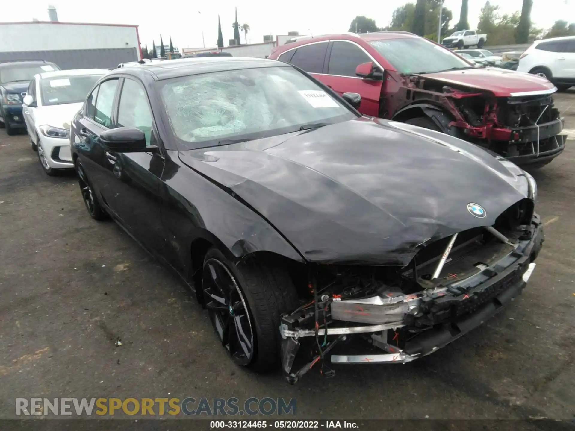 1 Photograph of a damaged car 3MW5R1J01M8C19686 BMW 3 SERIES 2021