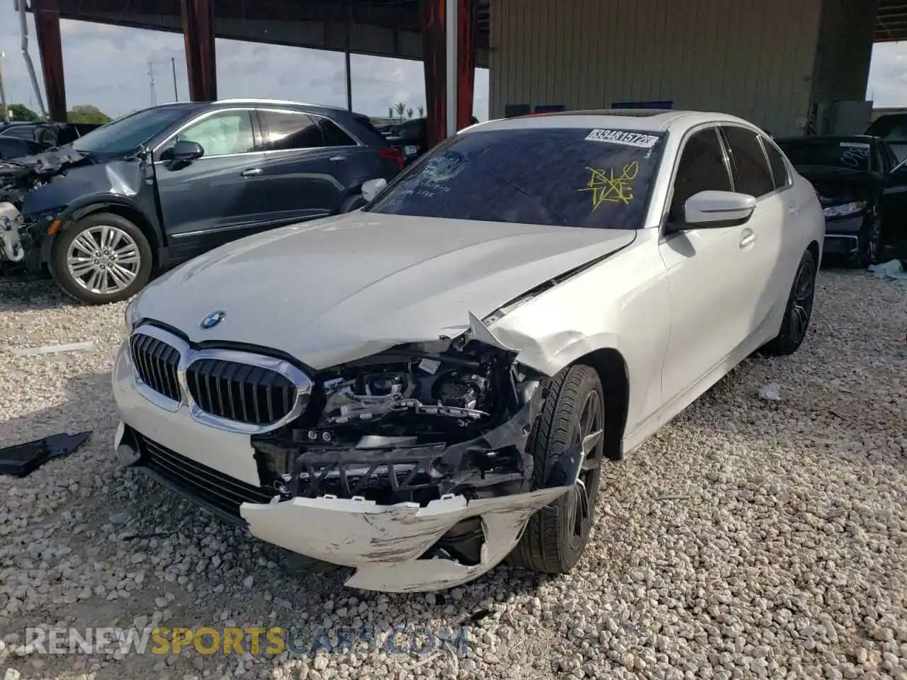2 fotografías del automóvil dañado 3MW5R1J02M8C17803 BMW 3 SERIES 2021