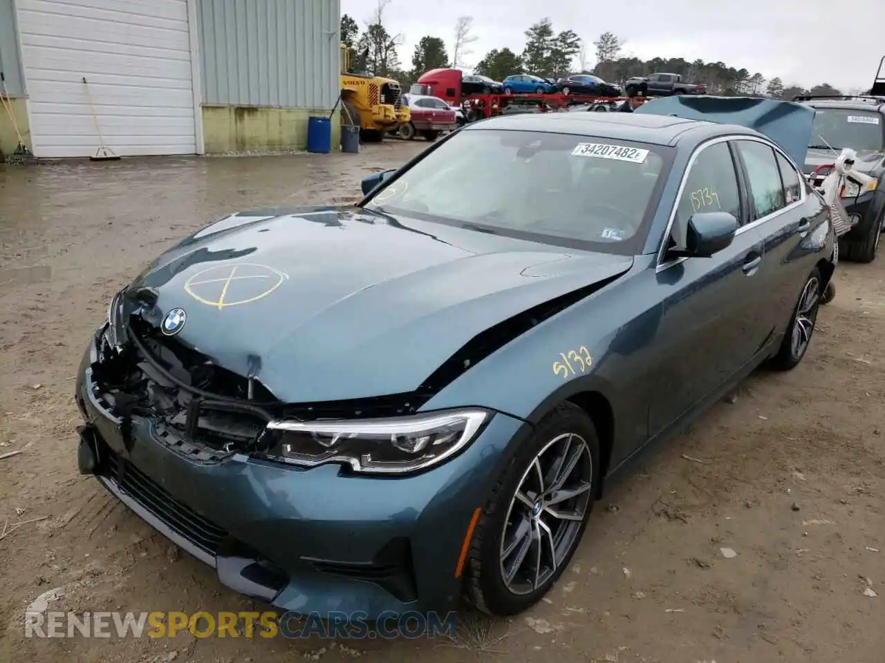 2 Photograph of a damaged car 3MW5R1J03M8B66943 BMW 3 SERIES 2021