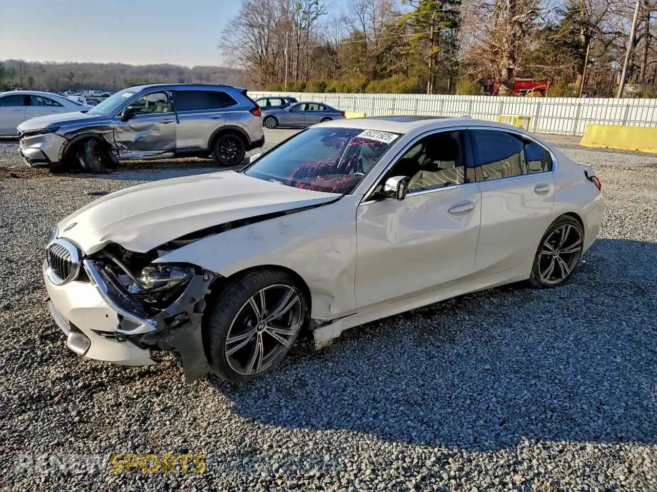 1 Photograph of a damaged car 3MW5R1J03M8B97089 BMW 3 SERIES 2021