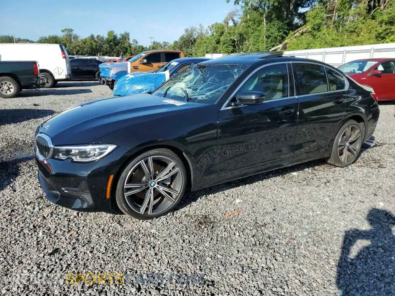 1 Photograph of a damaged car 3MW5R1J04M8B54574 BMW 3 SERIES 2021